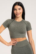 Seamless rashguard khaki