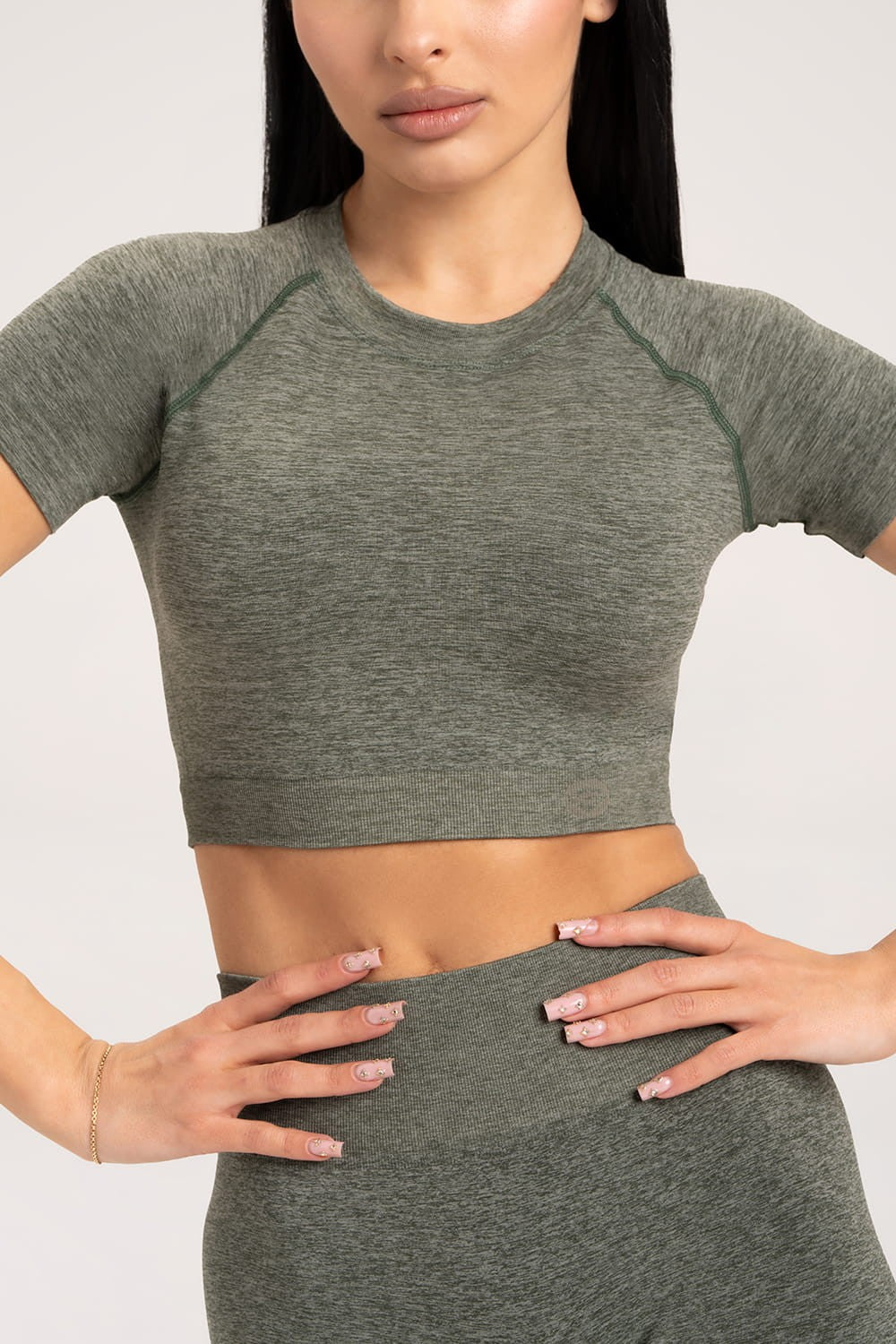 Seamless rashguard khaki