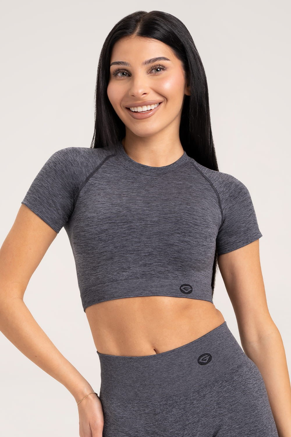 Seamless rashguard dark grey