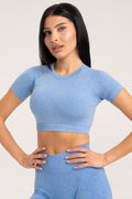 Seamless rashguard blue