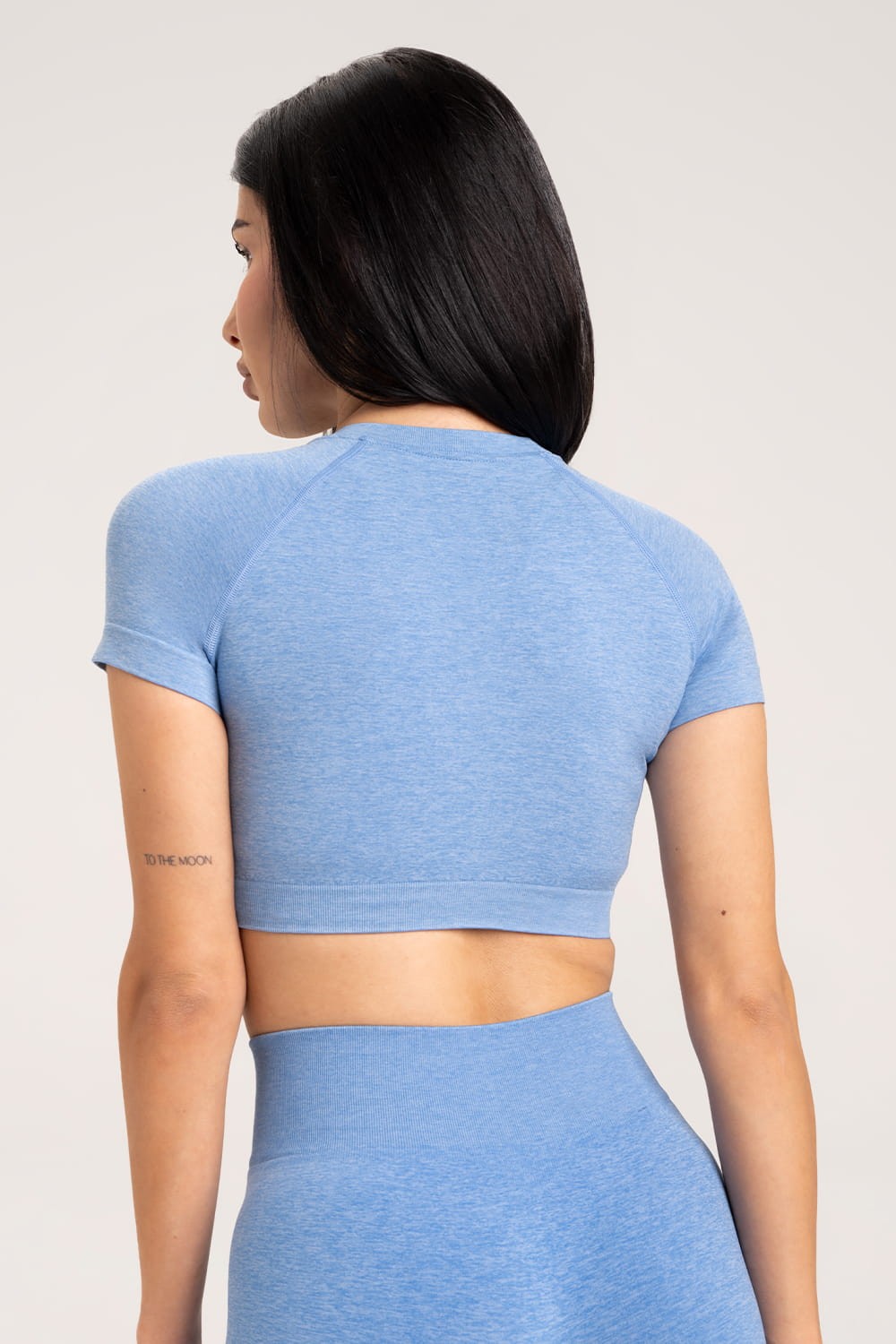 Seamless rashguard blue
