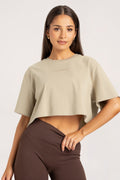 Majica boxy desert sand