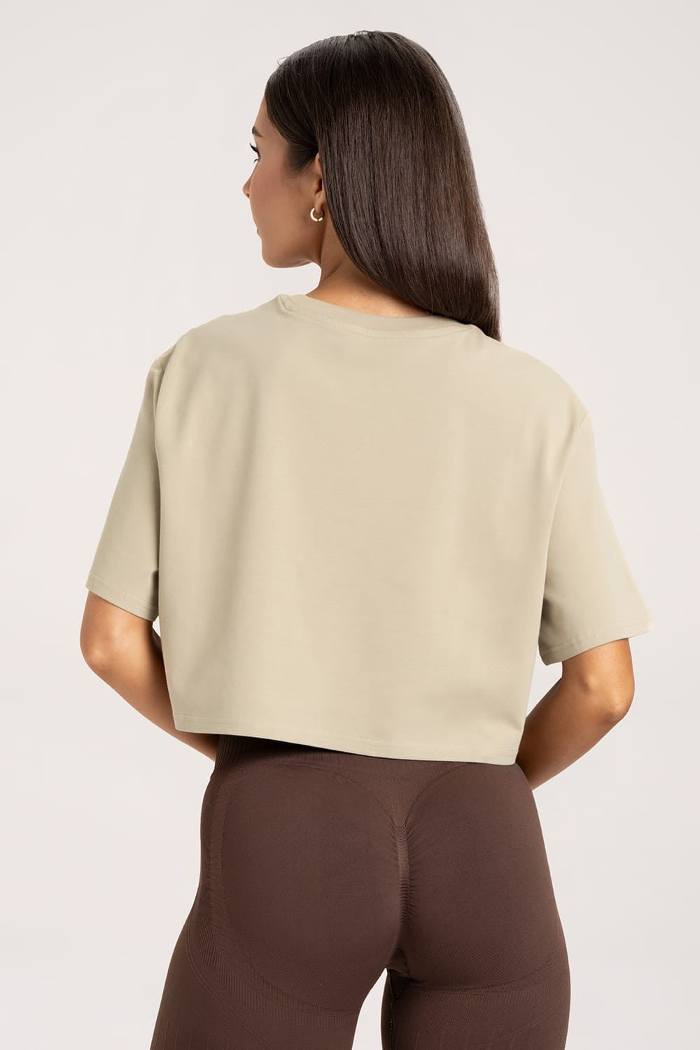 Majica boxy desert sand