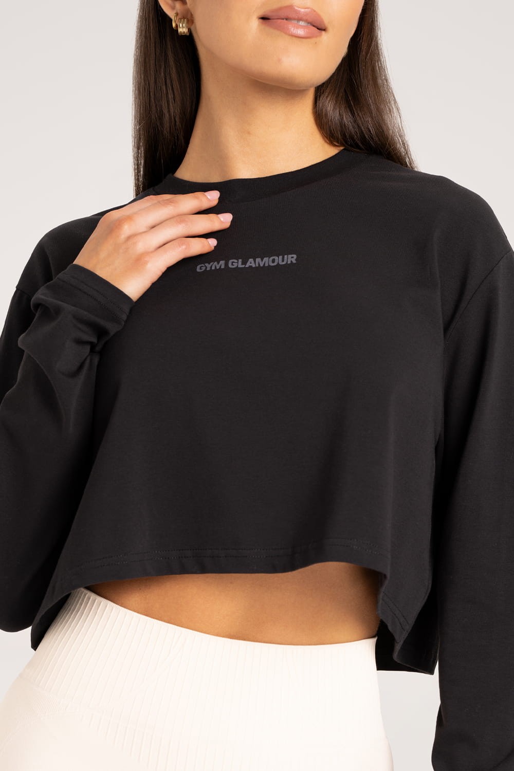 Longsleeve boxy black