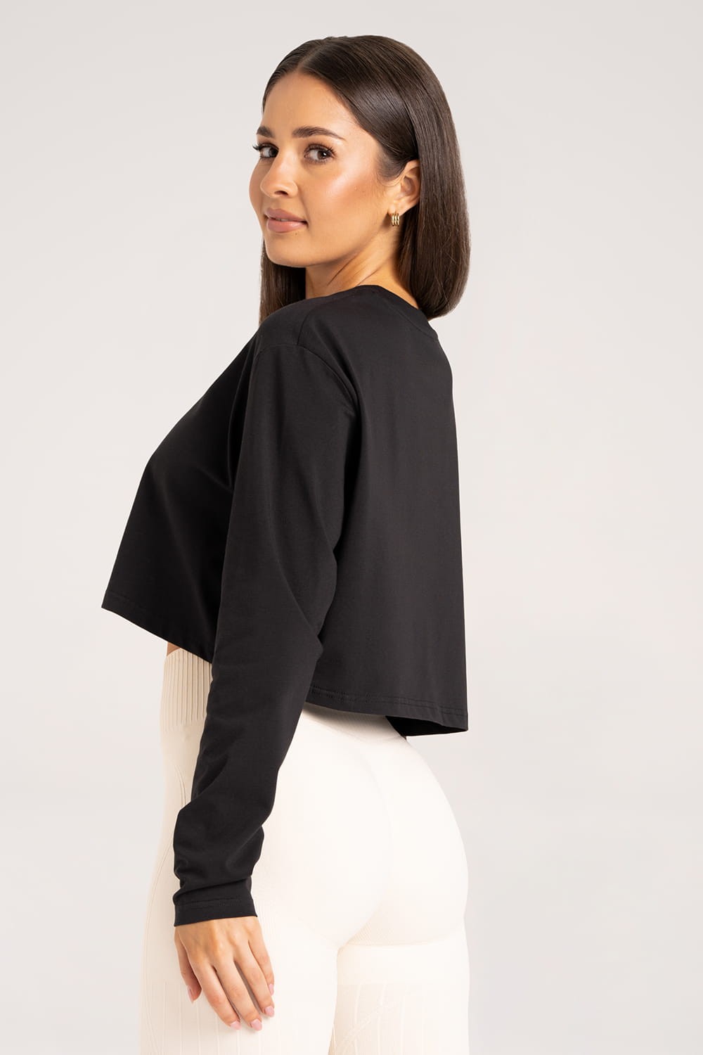Longsleeve boxy black