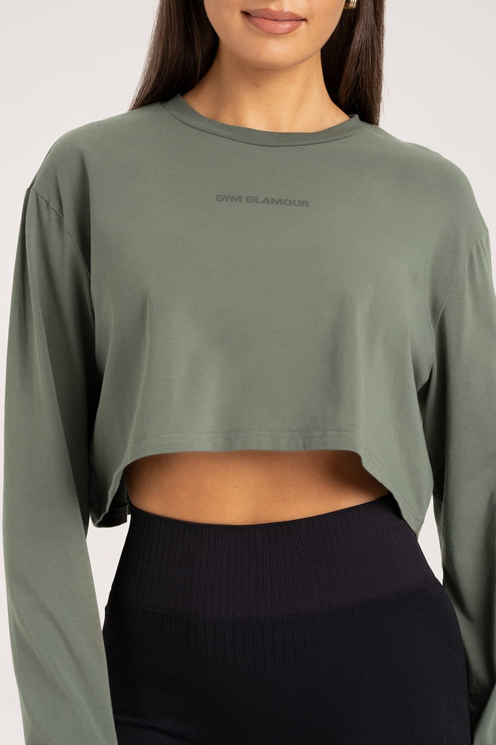 Longsleeve boxy dusty green