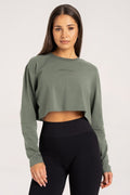 Longsleeve boxy dusty green