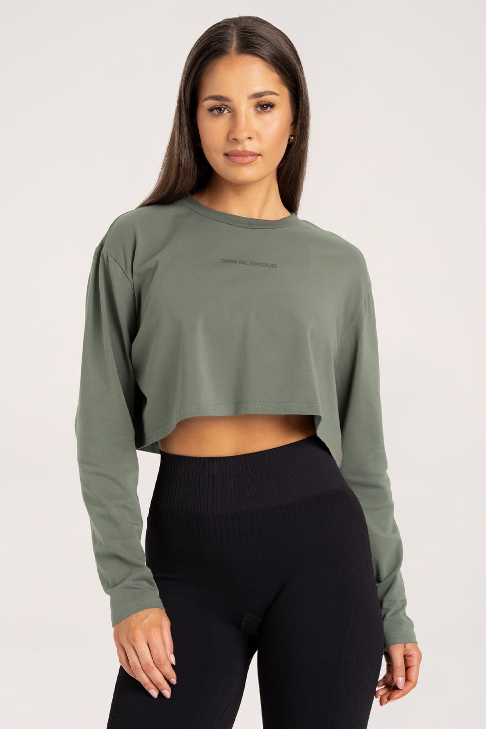 Longsleeve boxy dusty green