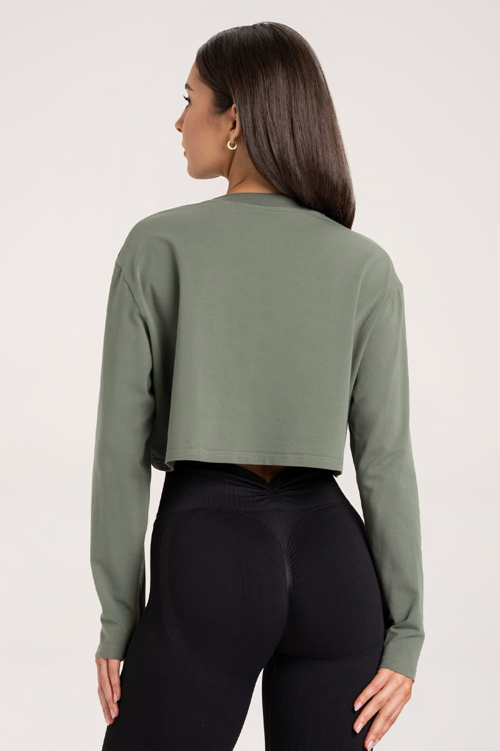 Longsleeve boxy dusty green