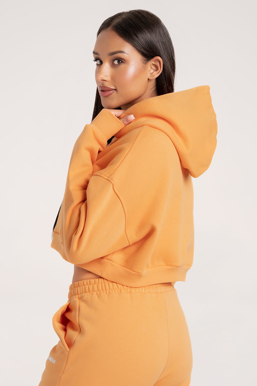 Crop hoodie Tangerine