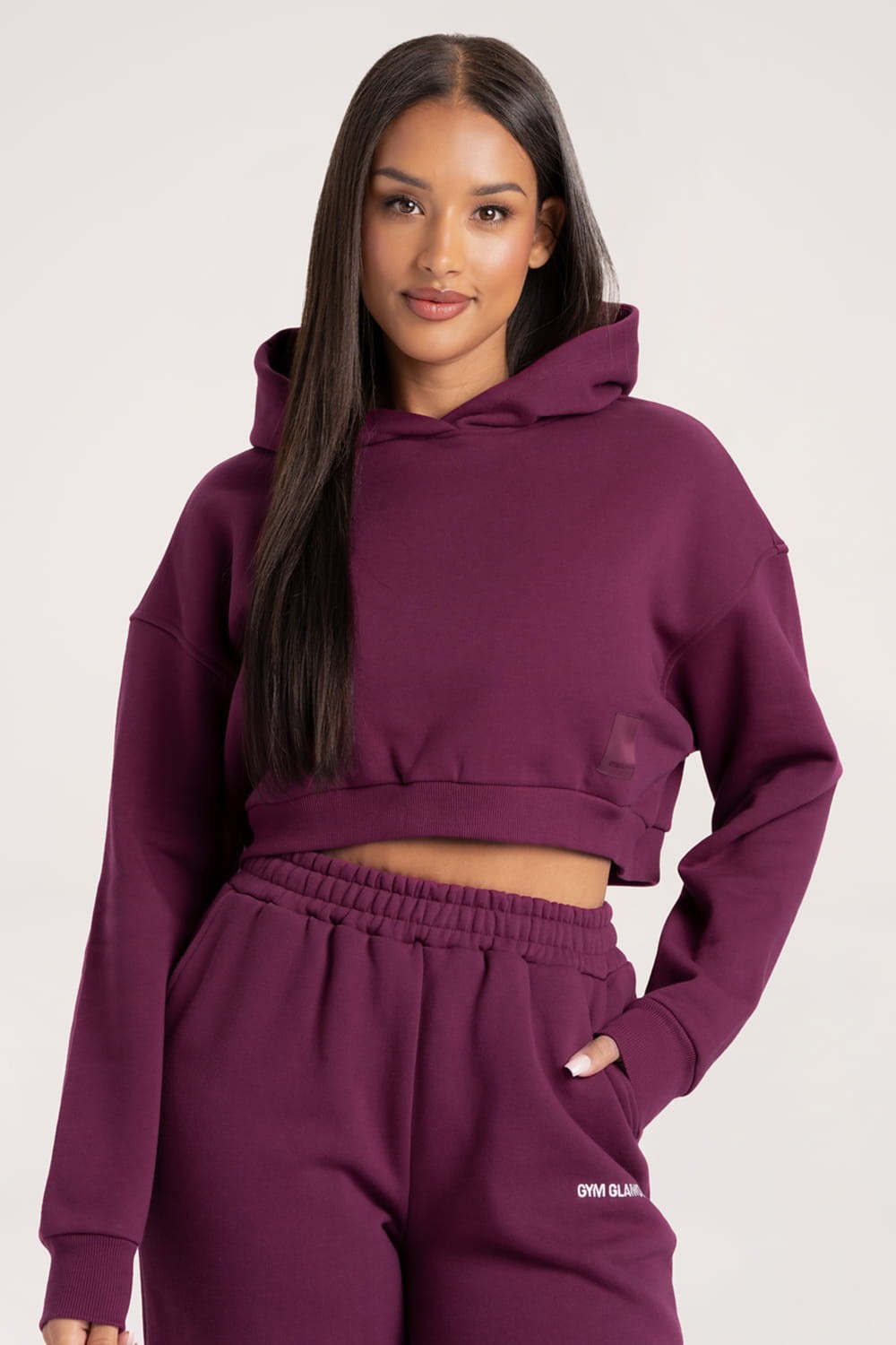 Crop hoodie Amaranth