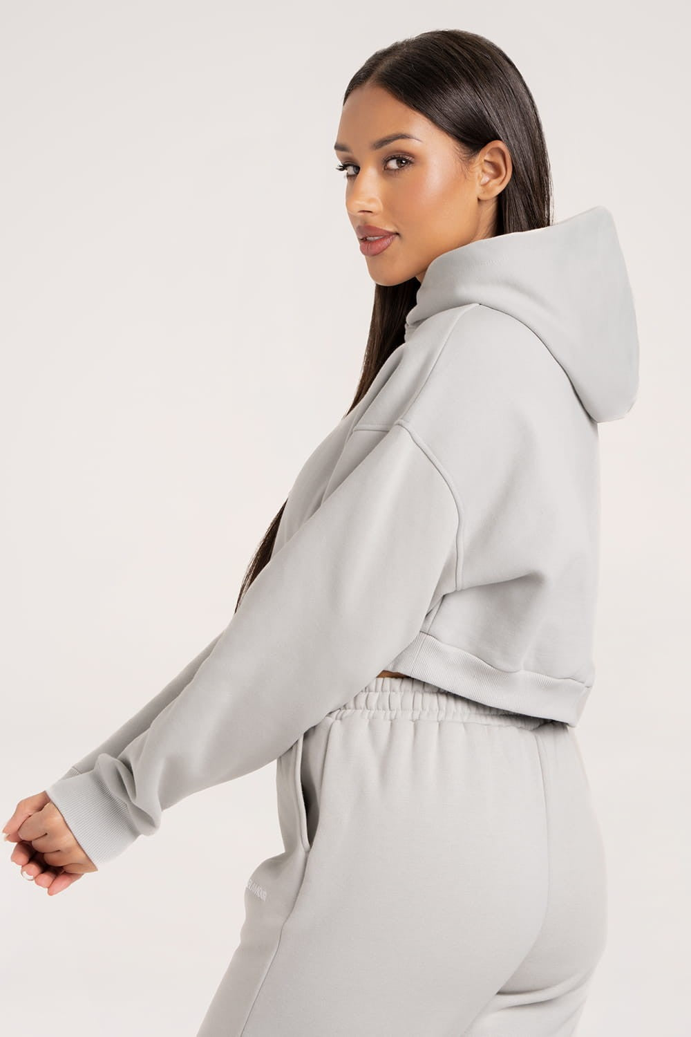 Crop hoodie Platinum