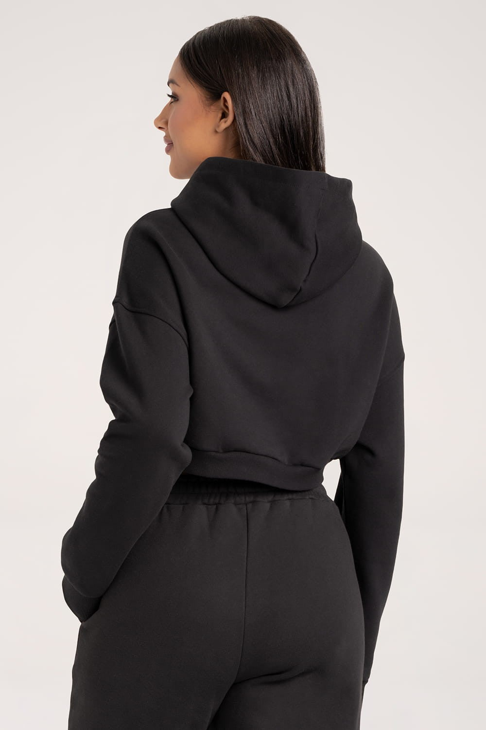 Crop hoodie black