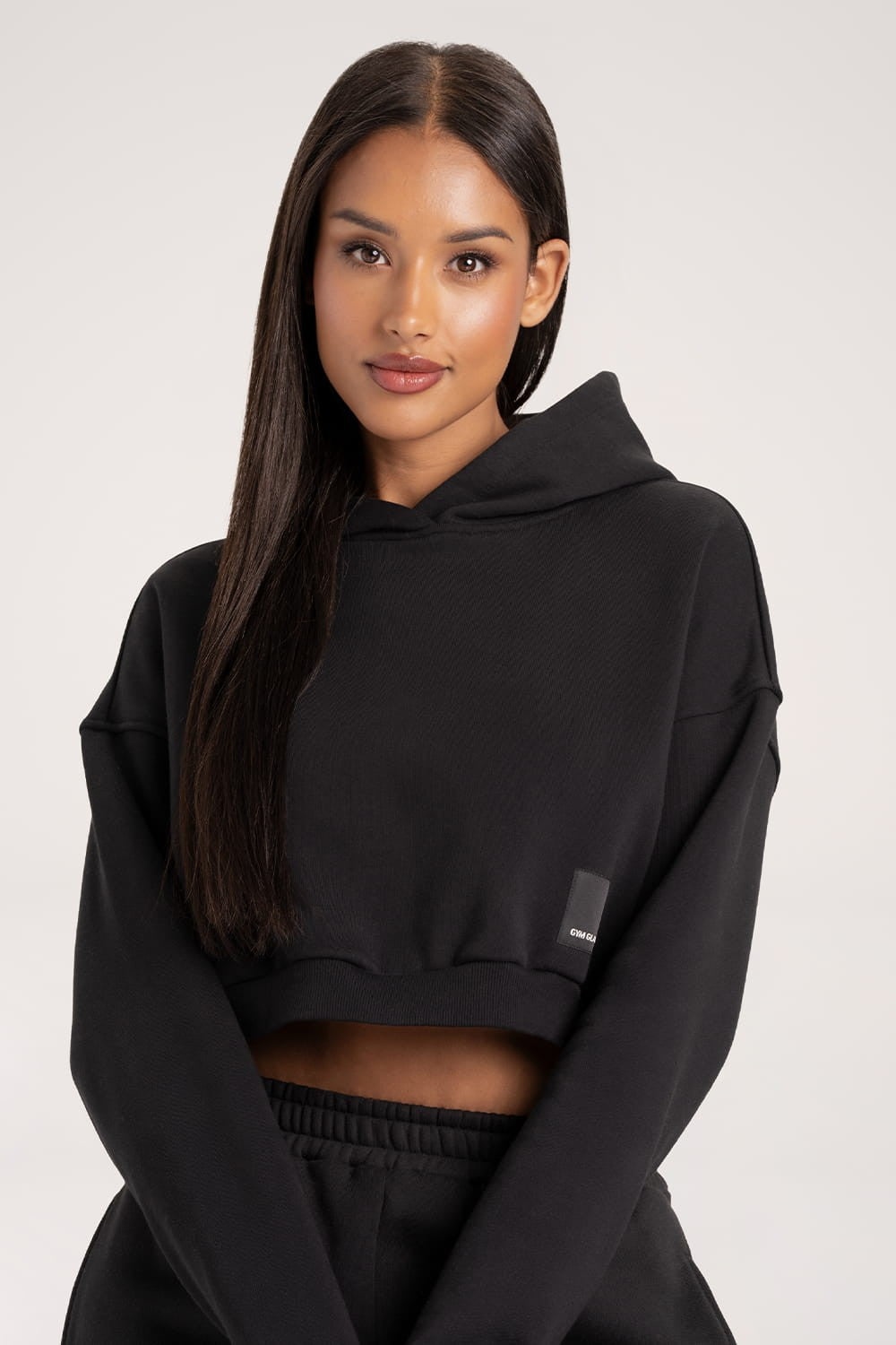 Crop hoodie black