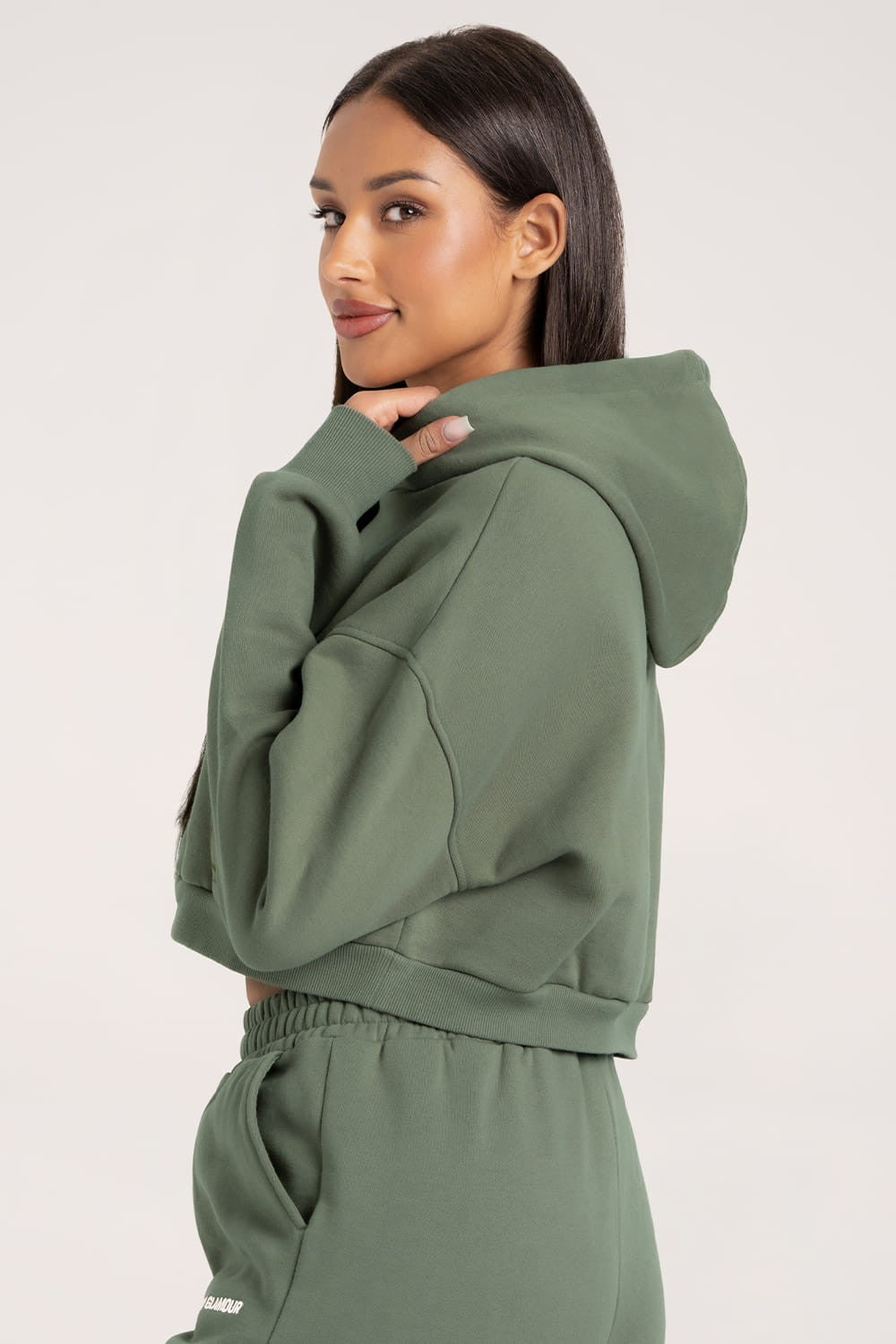 Crop majica Green Smoke