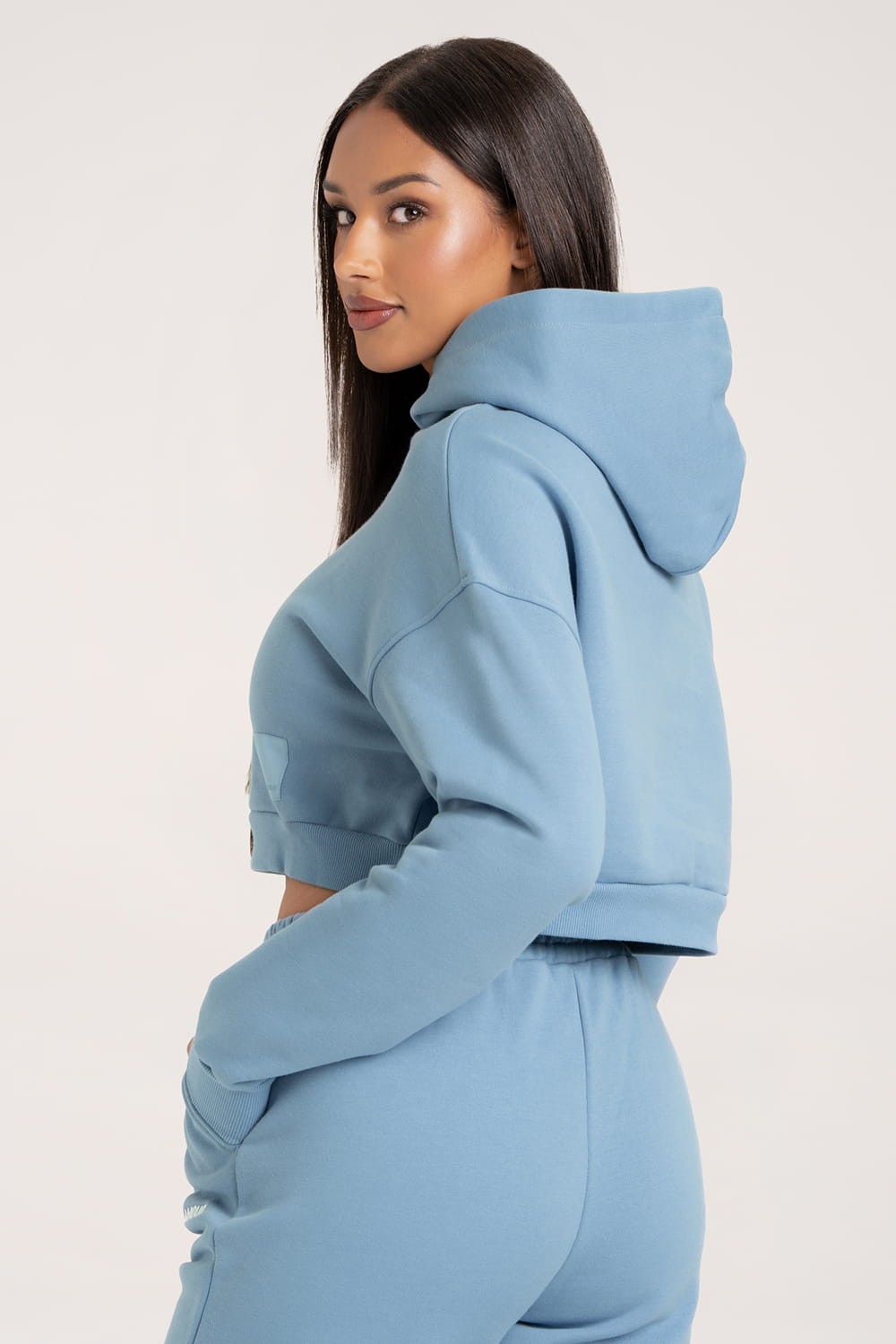 Crop hoodie Sky Blue