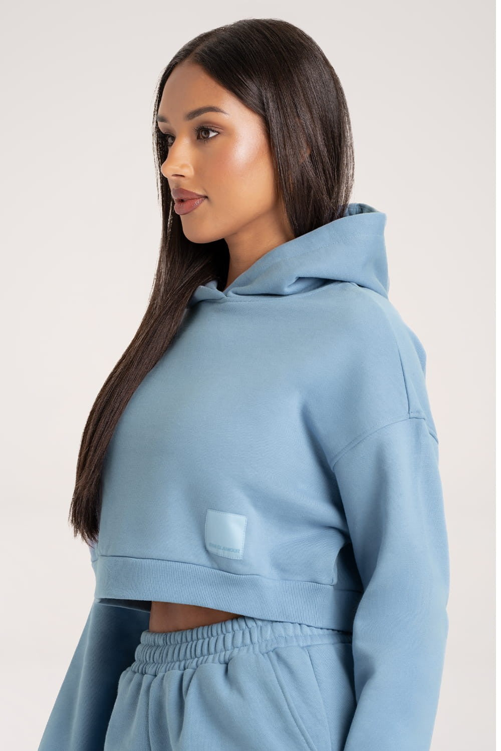 Crop hoodie Sky Blue