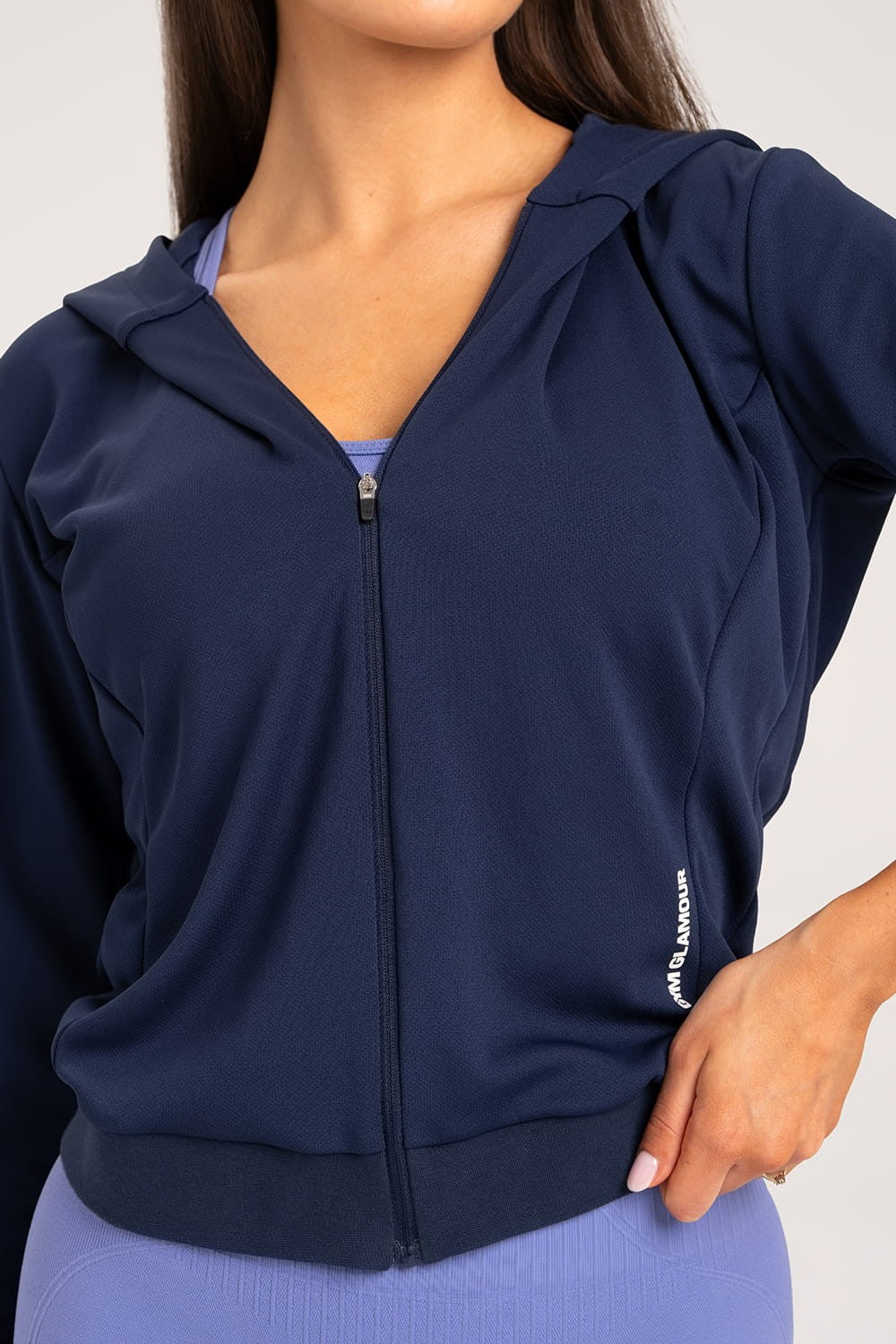 Hoodie na zatvarač deep blue