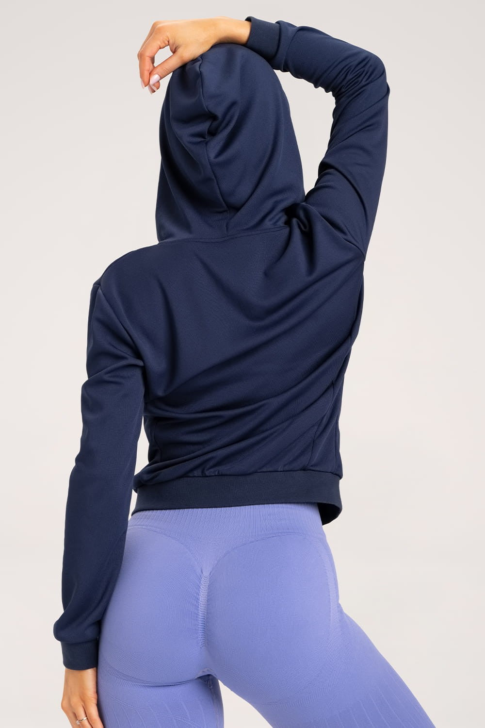 Majica s kapuljačom na zatvarač deep blue