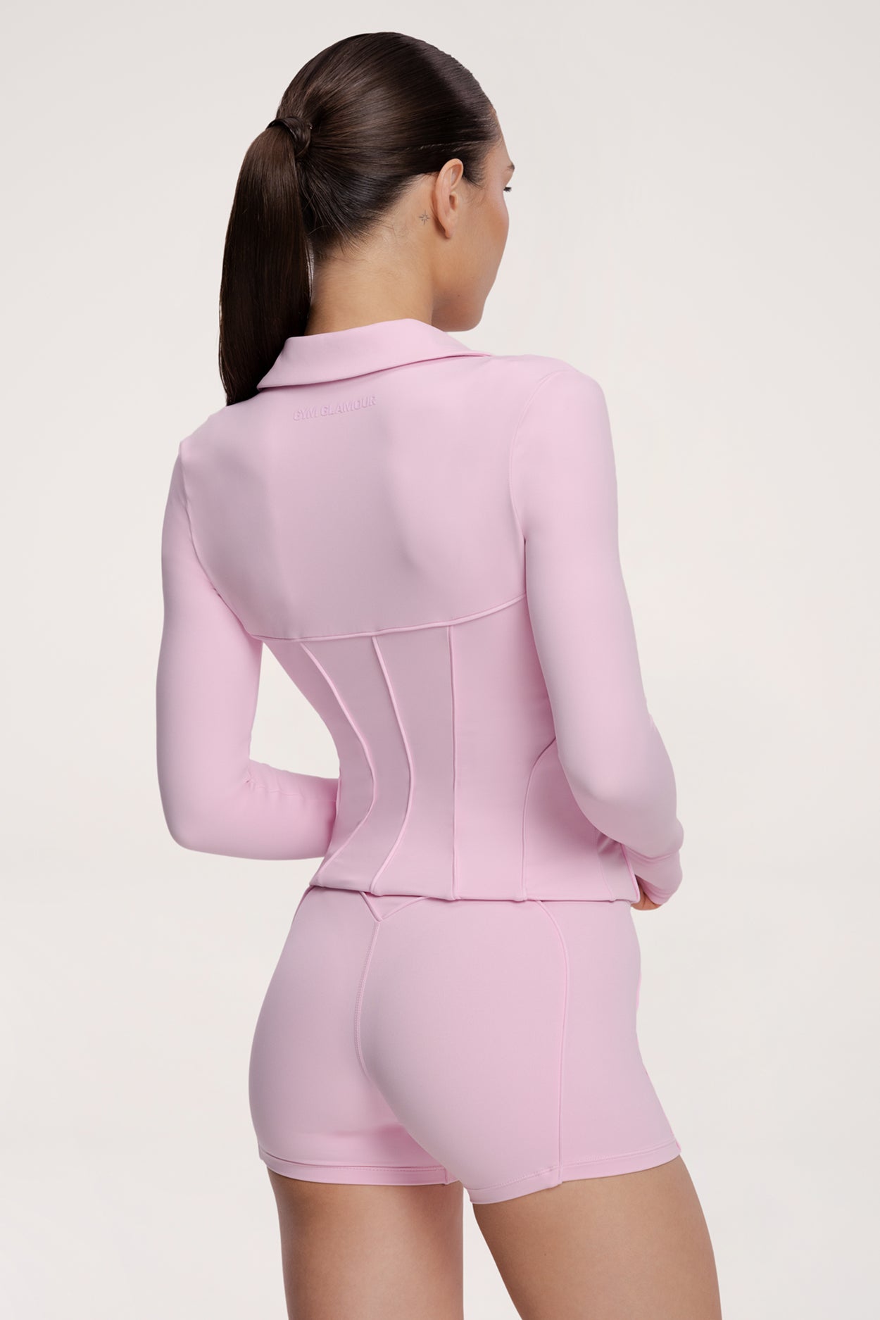 Zip majica pilates era pink