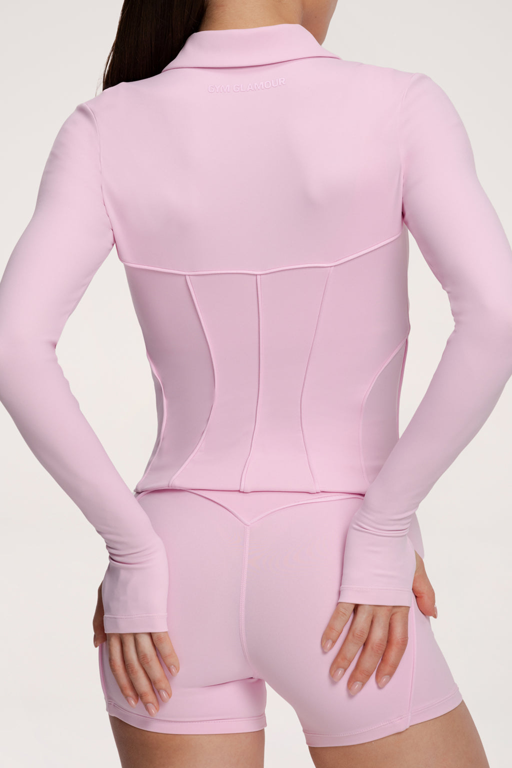 Zip majica pilates era pink