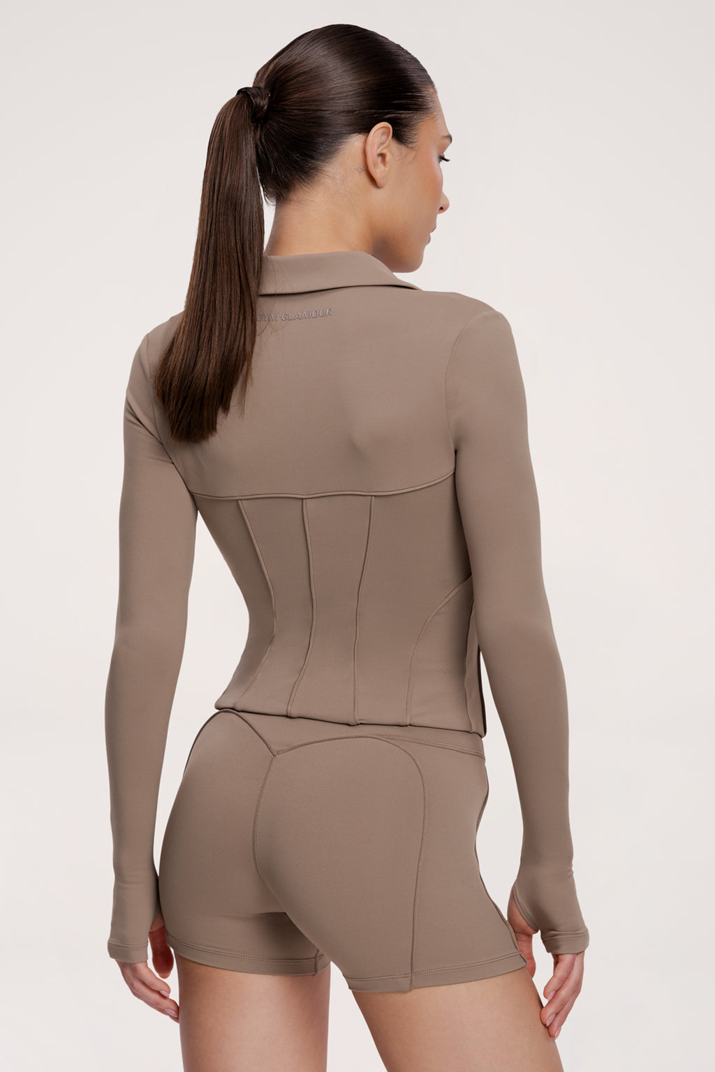 Zip majica pilates era warm beige