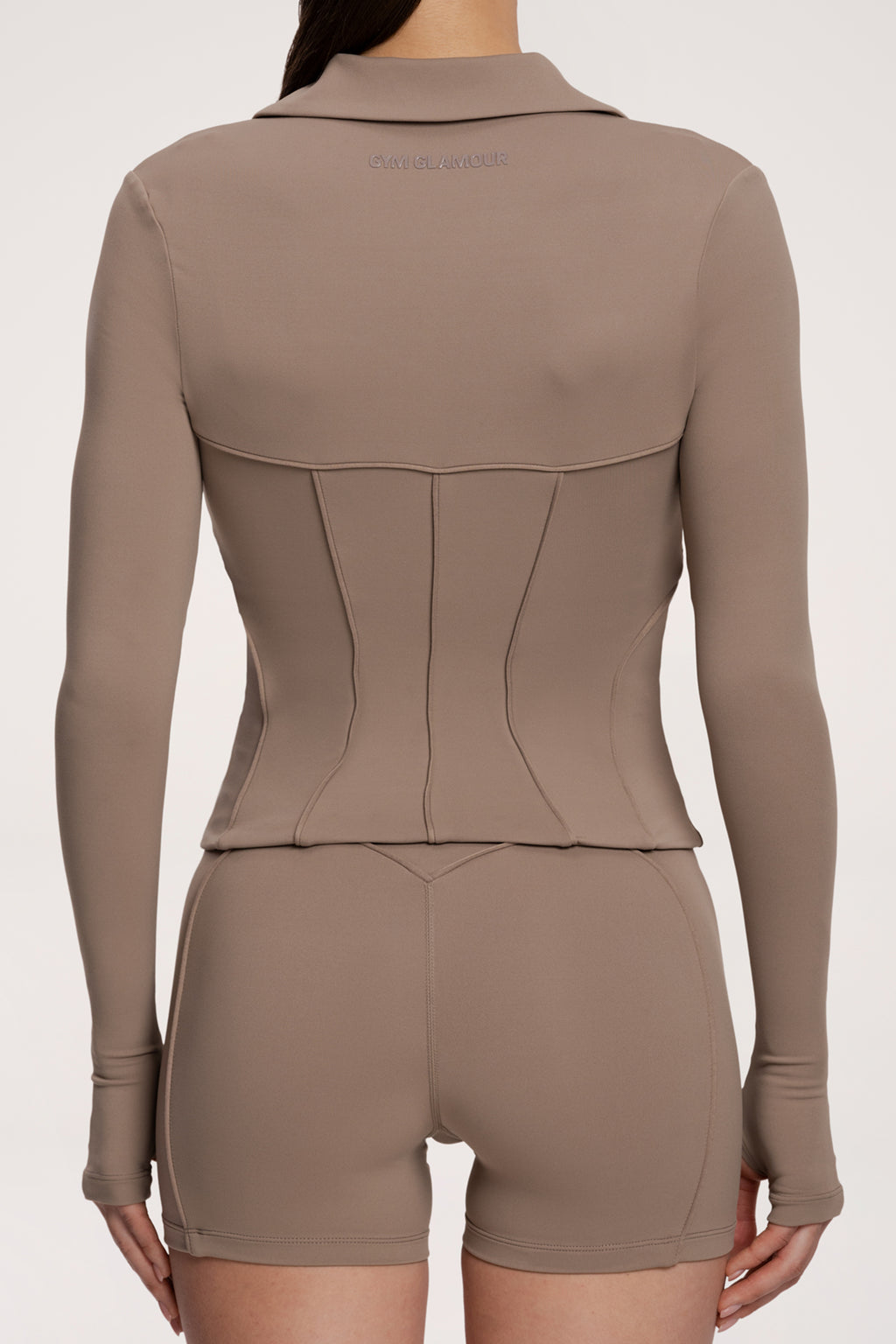 Zip majica pilates era warm beige