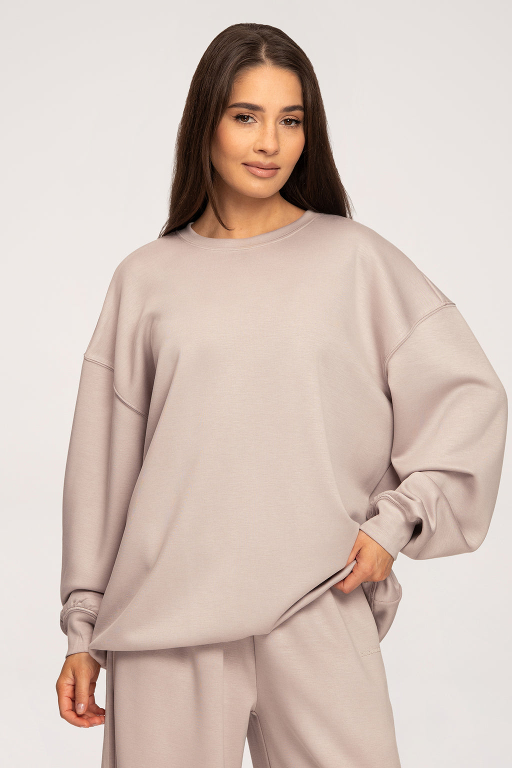 Hoodie oversize UN1FORM beige