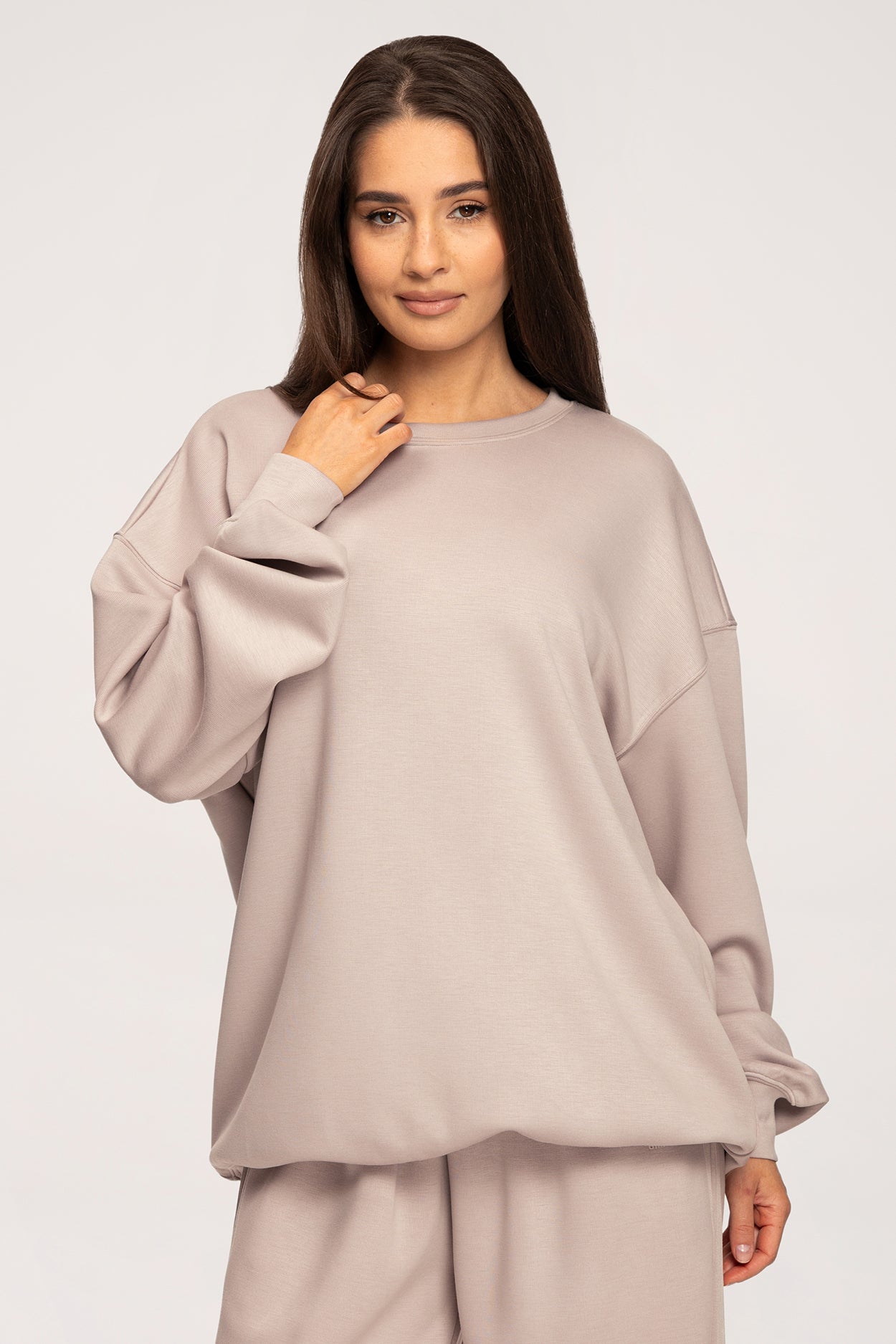 Hoodie oversize UN1FORM beige