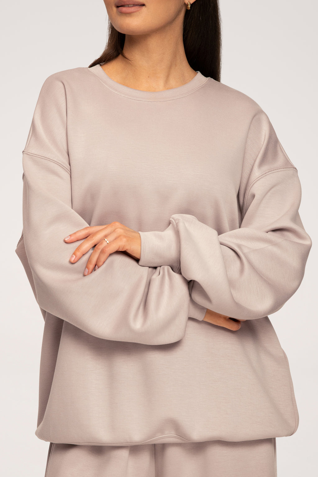 Hoodie oversize UN1FORM beige