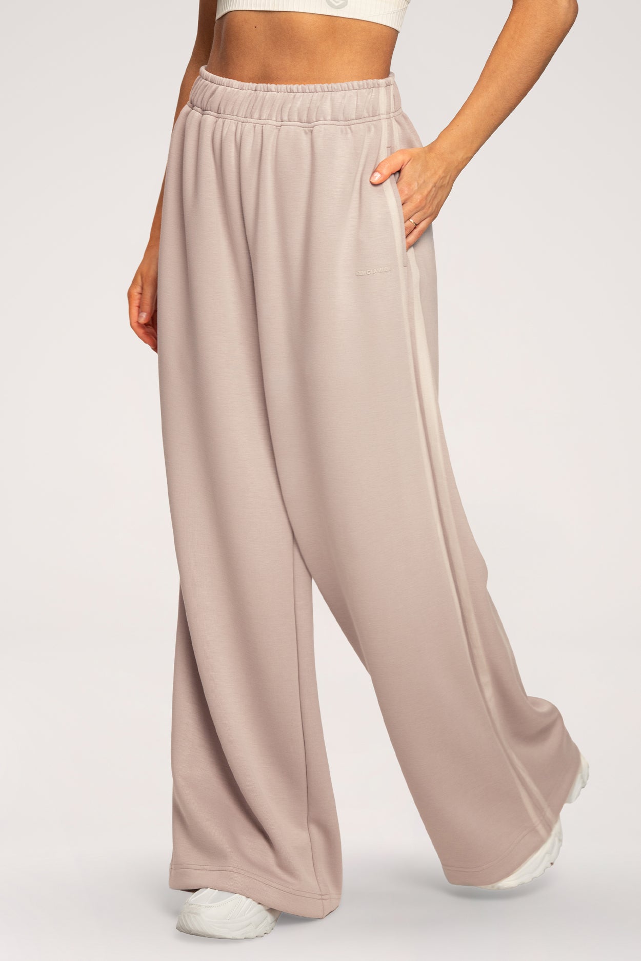 Hlače trenirke oversize UN1FORM beige