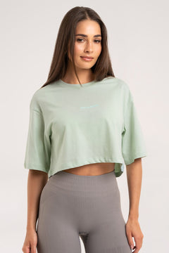 T-shirt crop light green