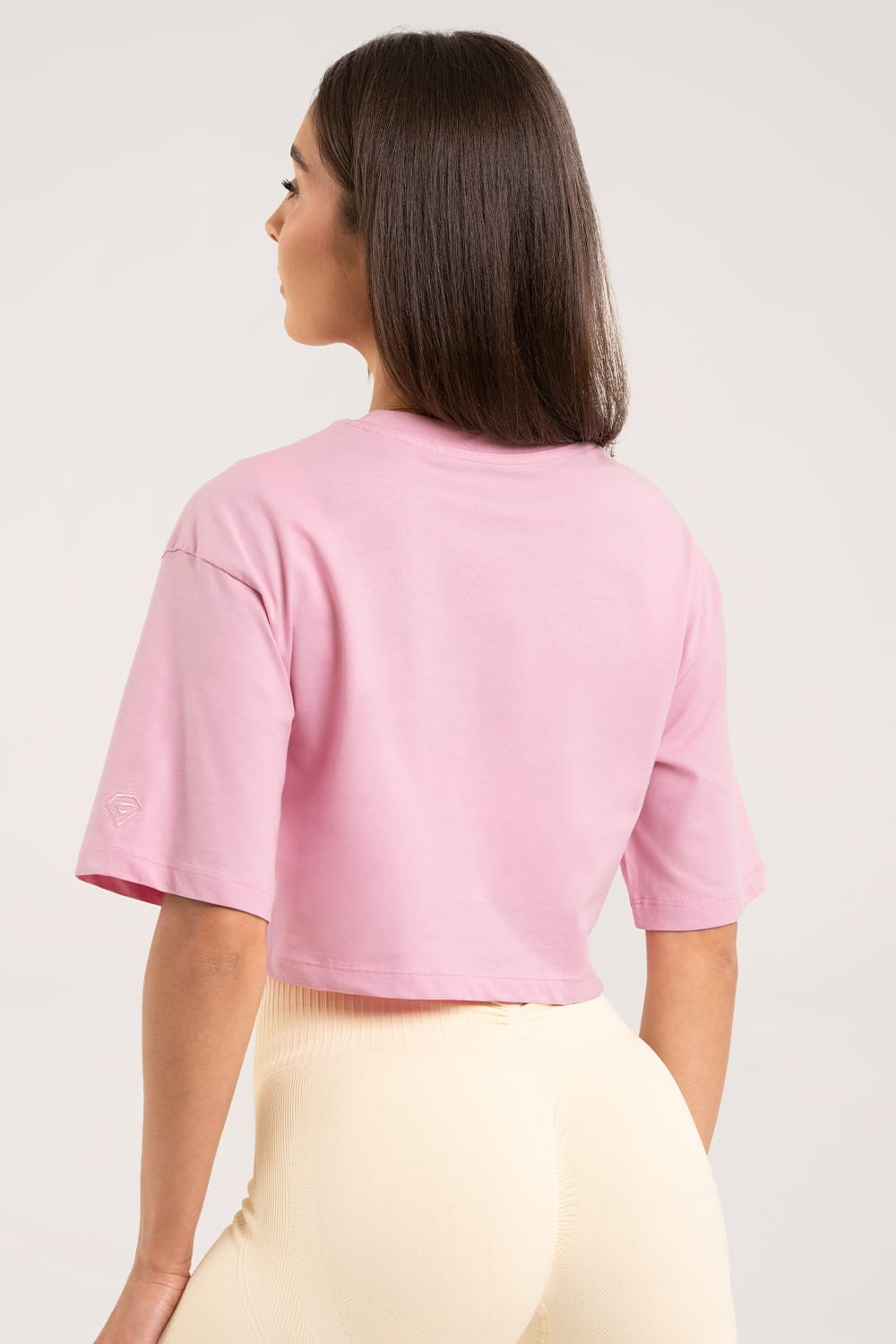 Crop majica light pink