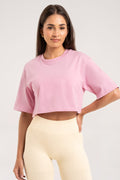 Crop majica light pink