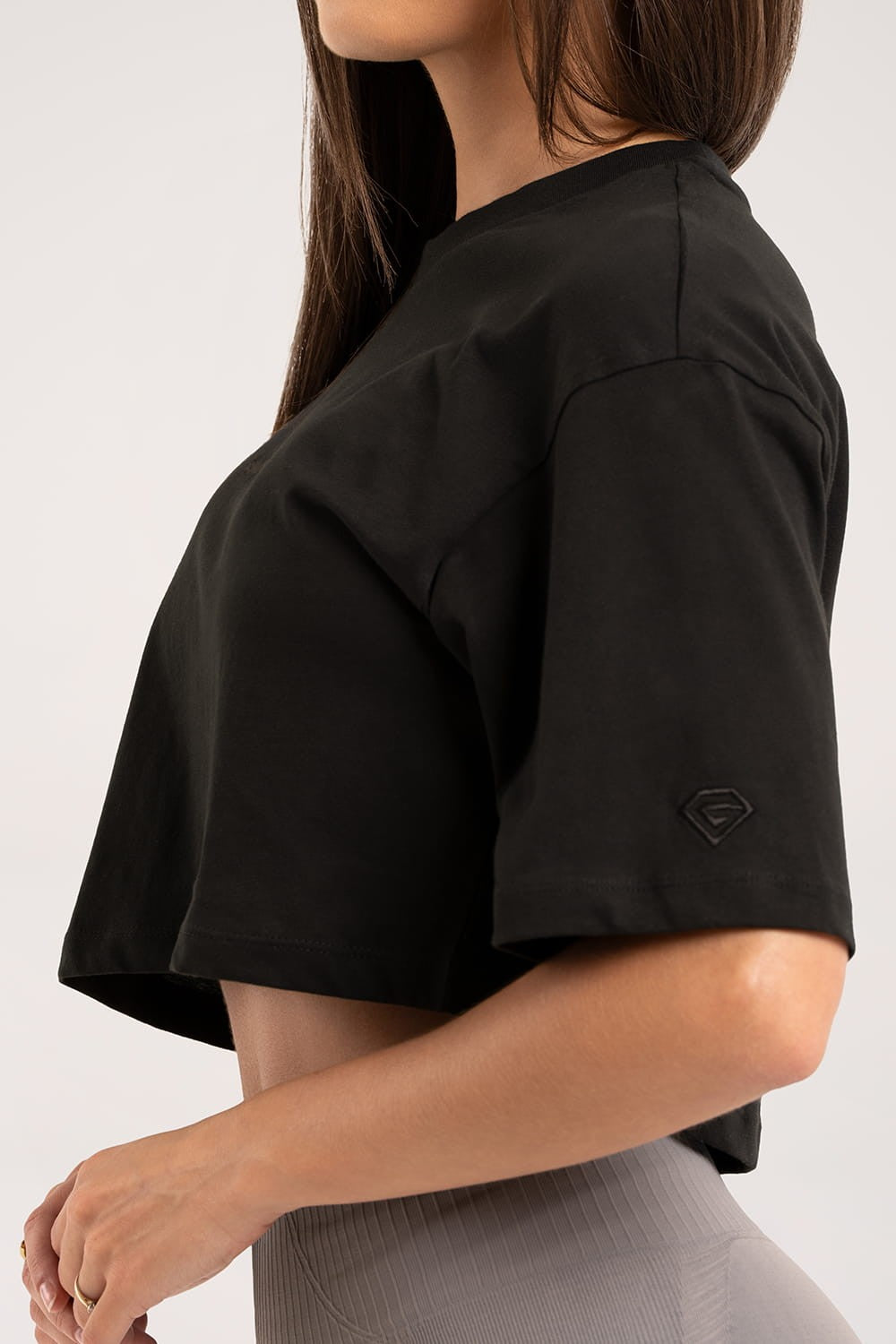 Crop majica black