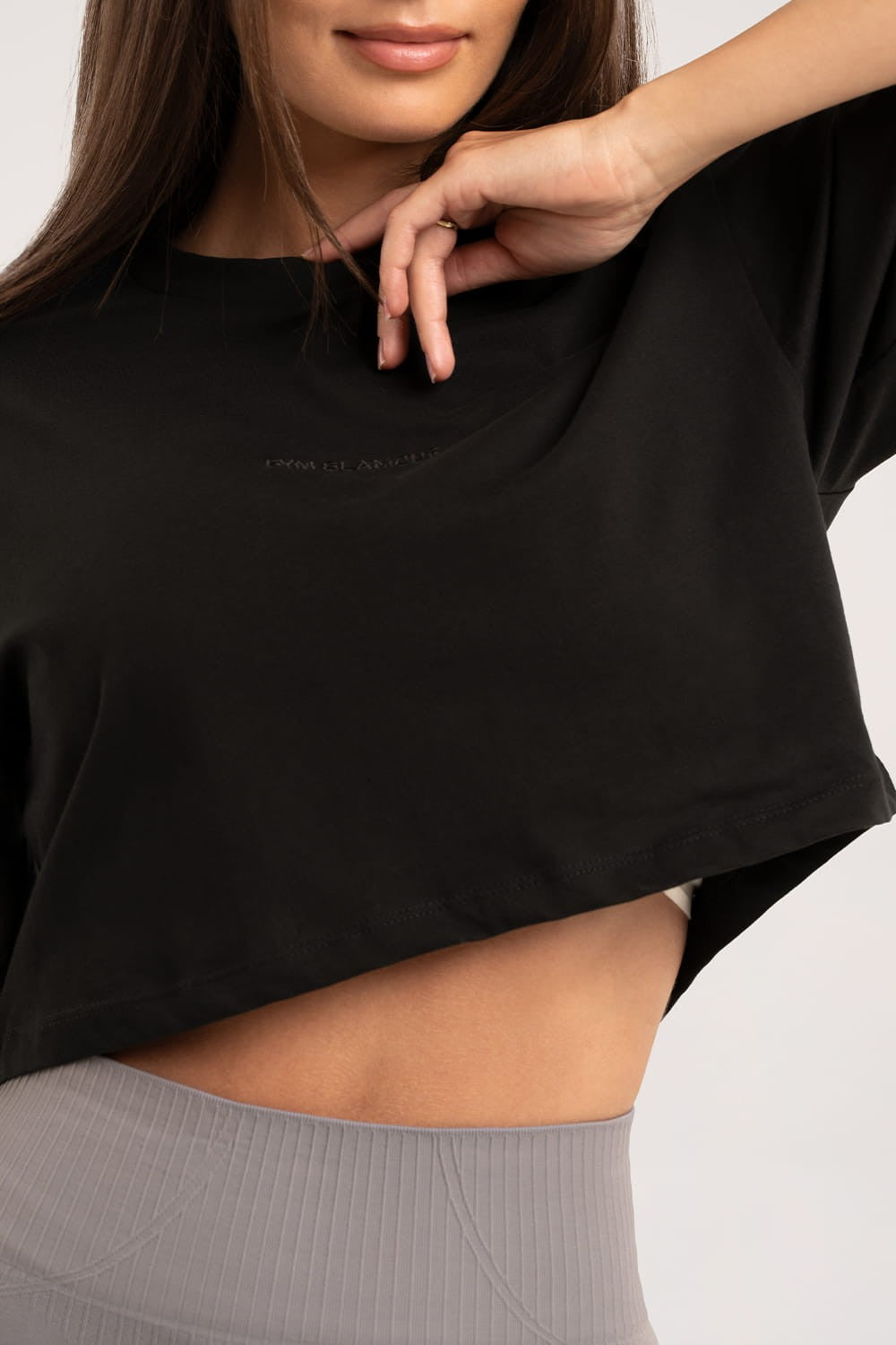 Crop majica black