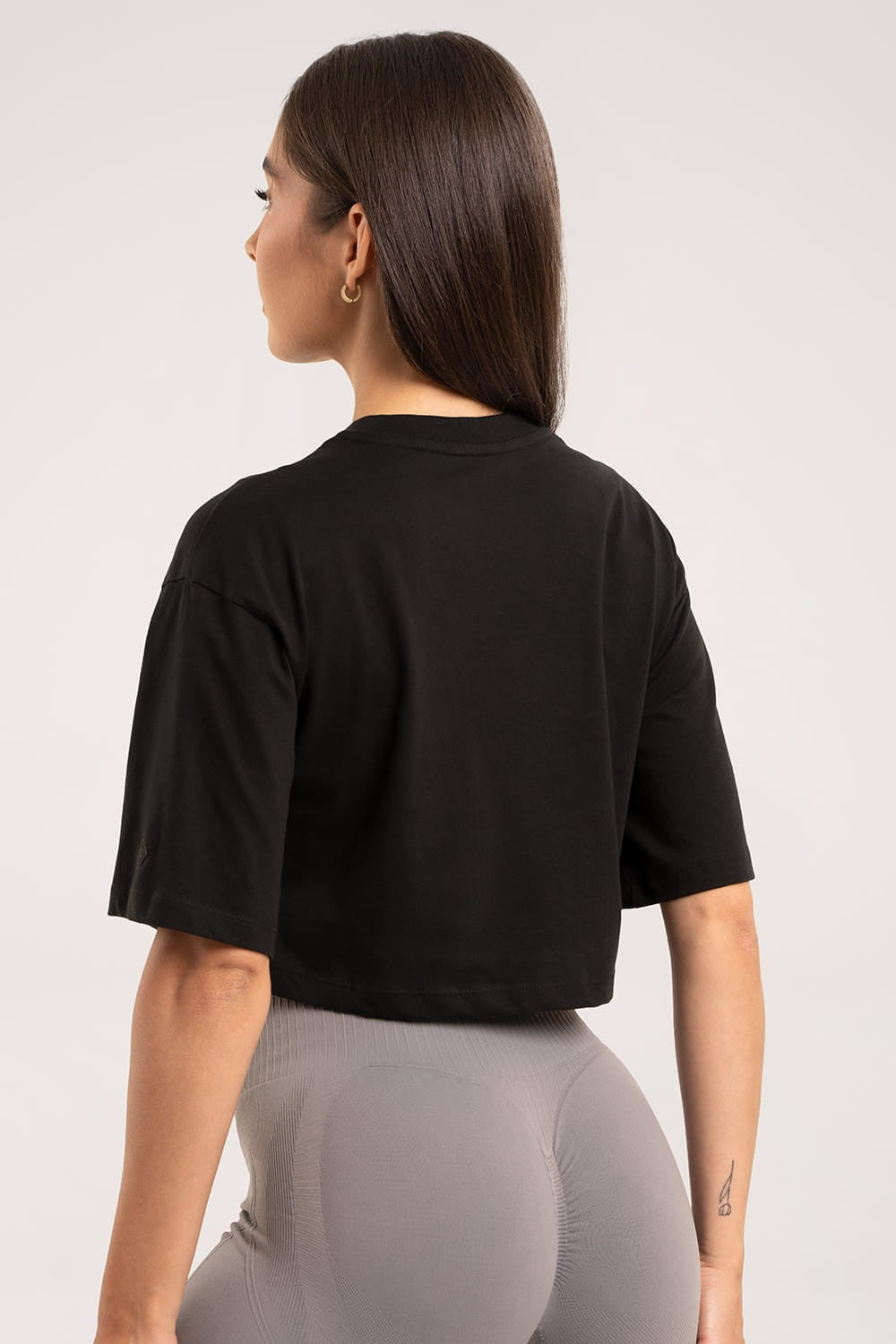 Crop majica black