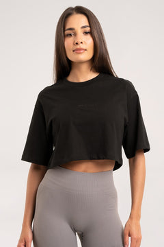 T-shirt crop black