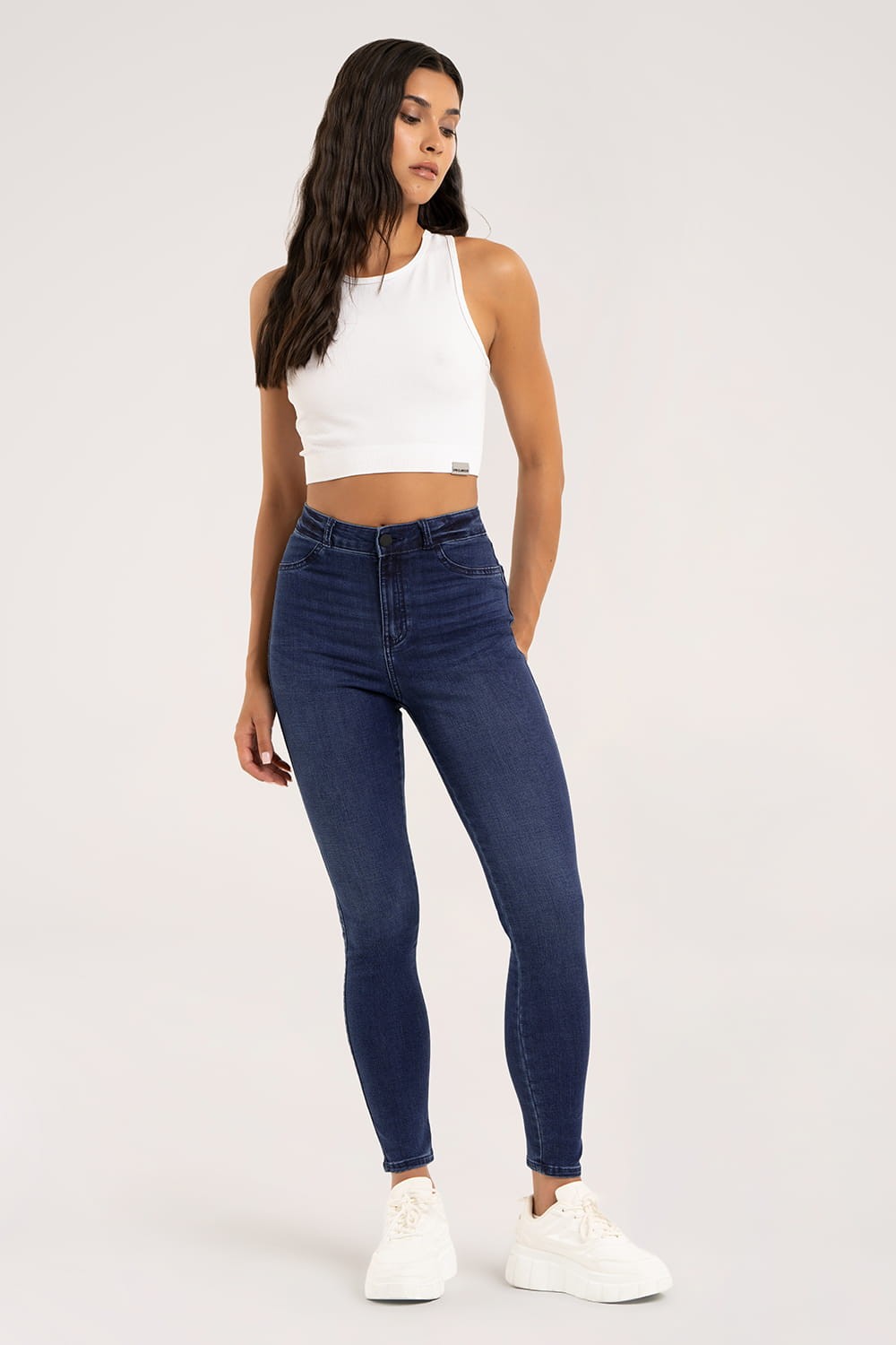Skinny traperice navy blue