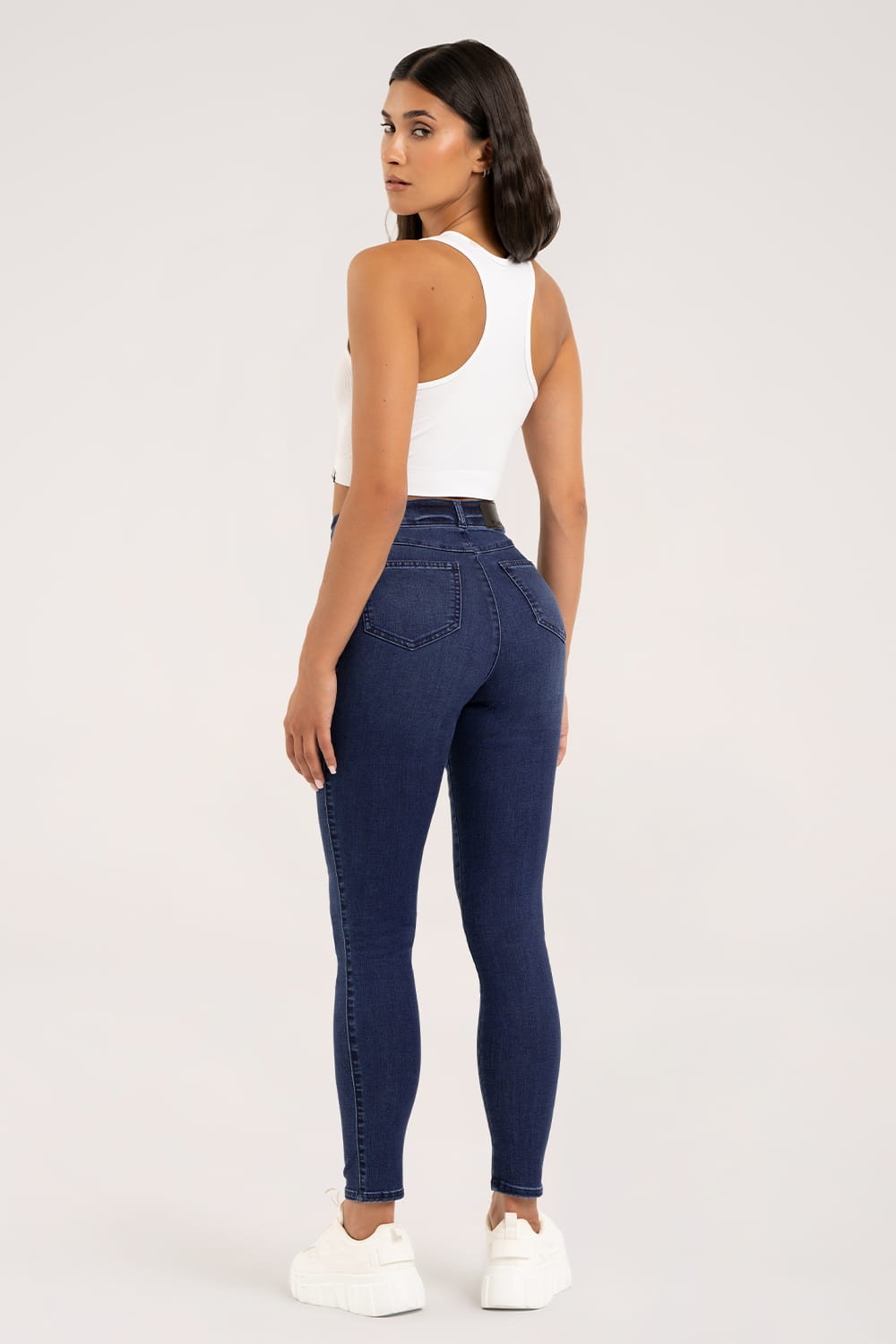 Skinny traperice navy blue