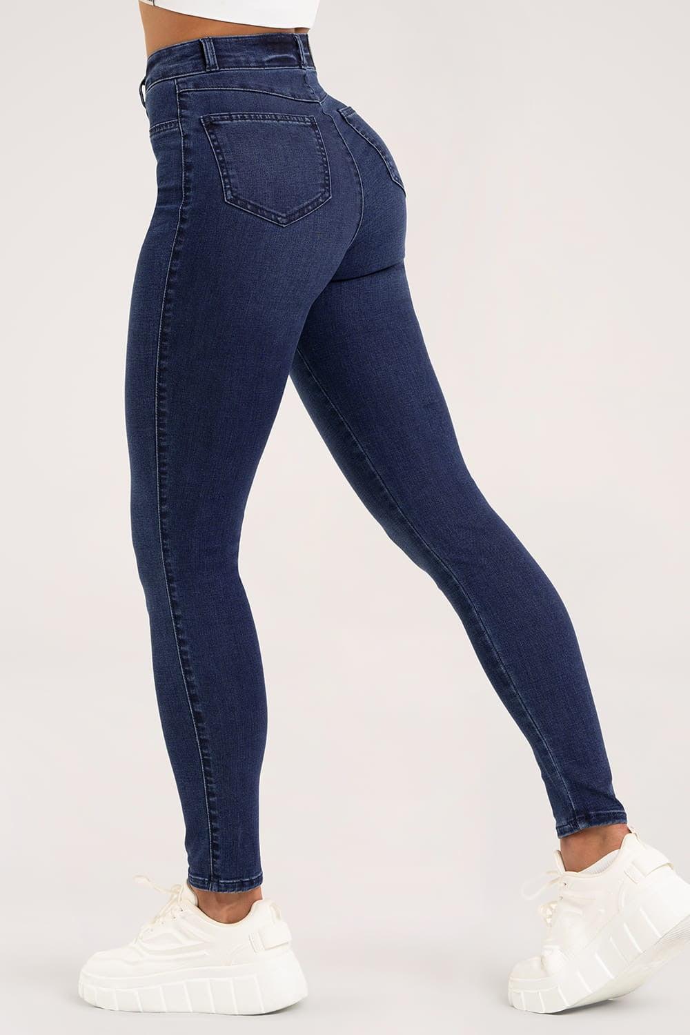 Skinny traperice navy blue