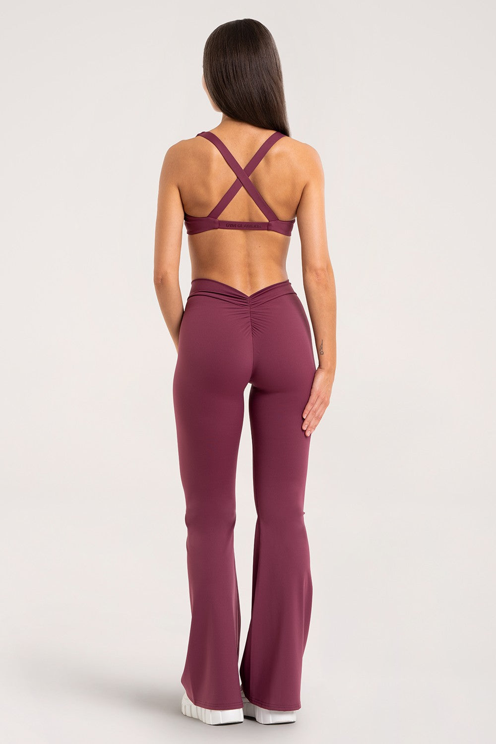 Zvonolike hlače deep glow burgundy