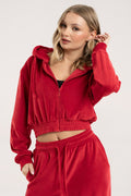 Duksa na patent velour red