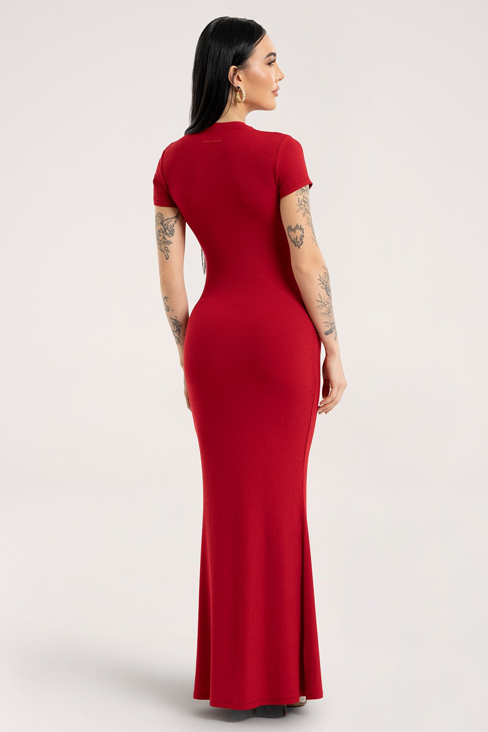 Flexi maxi haljina s kratkim rukavima red