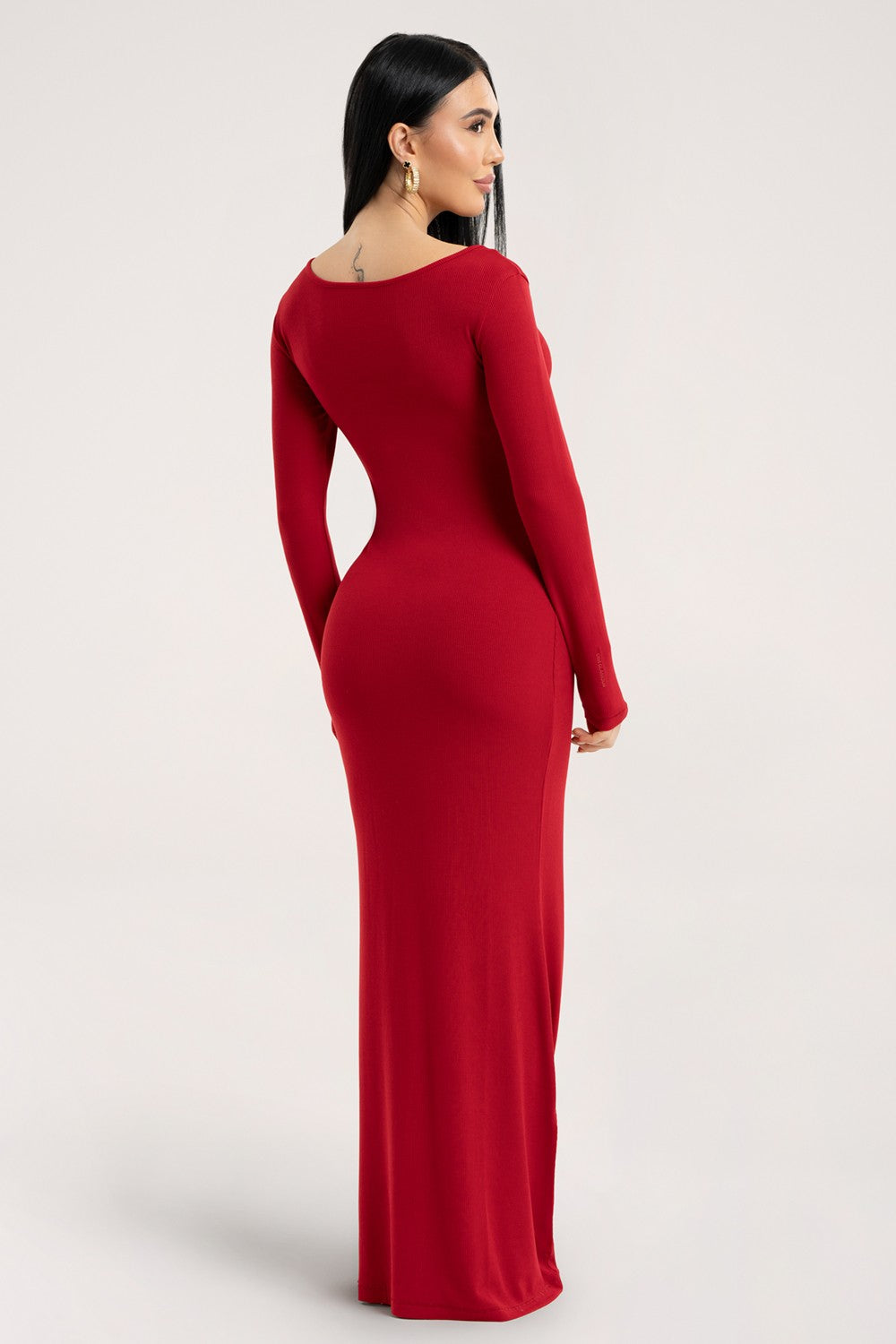 Flexi maxi haljina s dugim rukavima red
