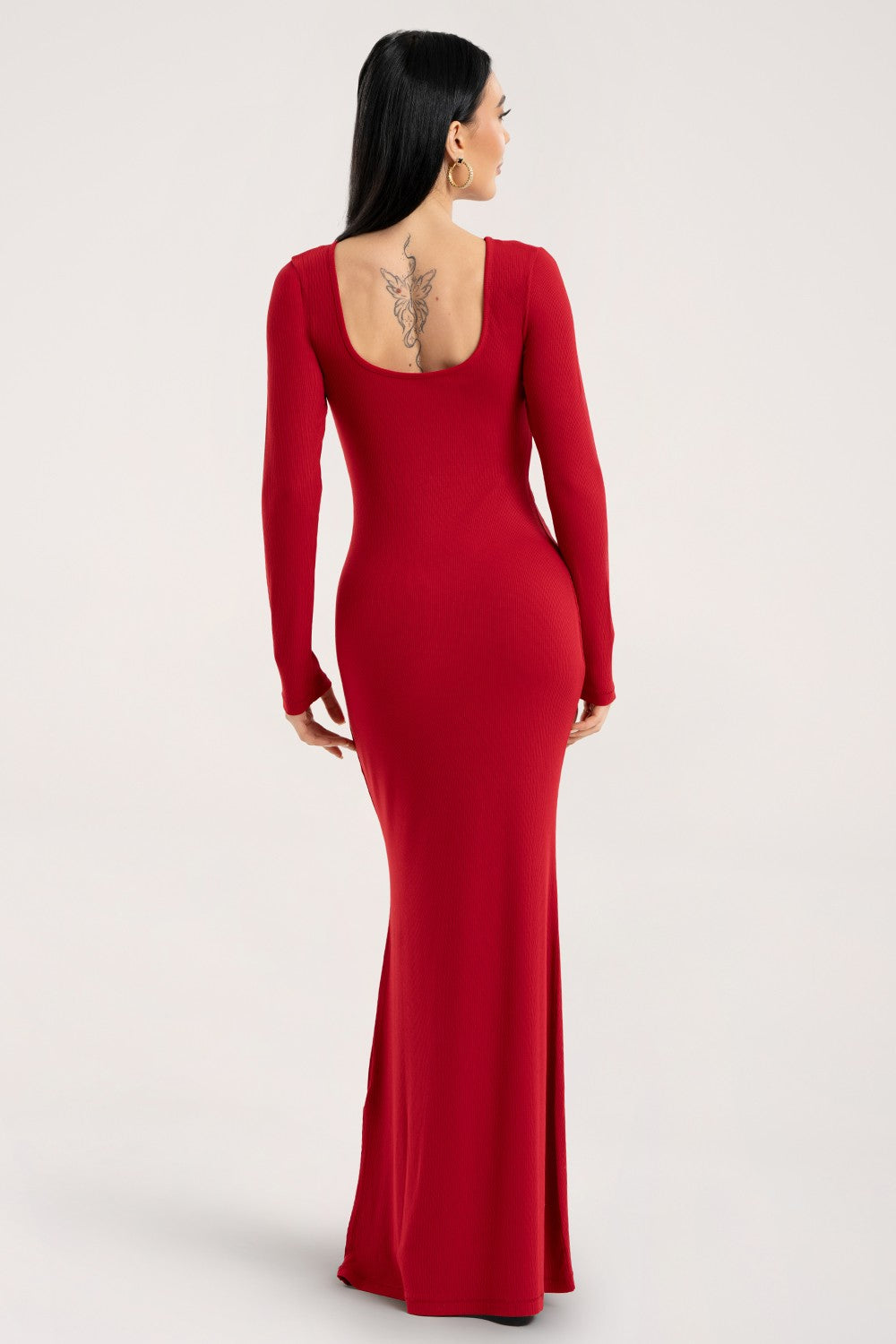 Flexi maxi haljina s dugim rukavima red