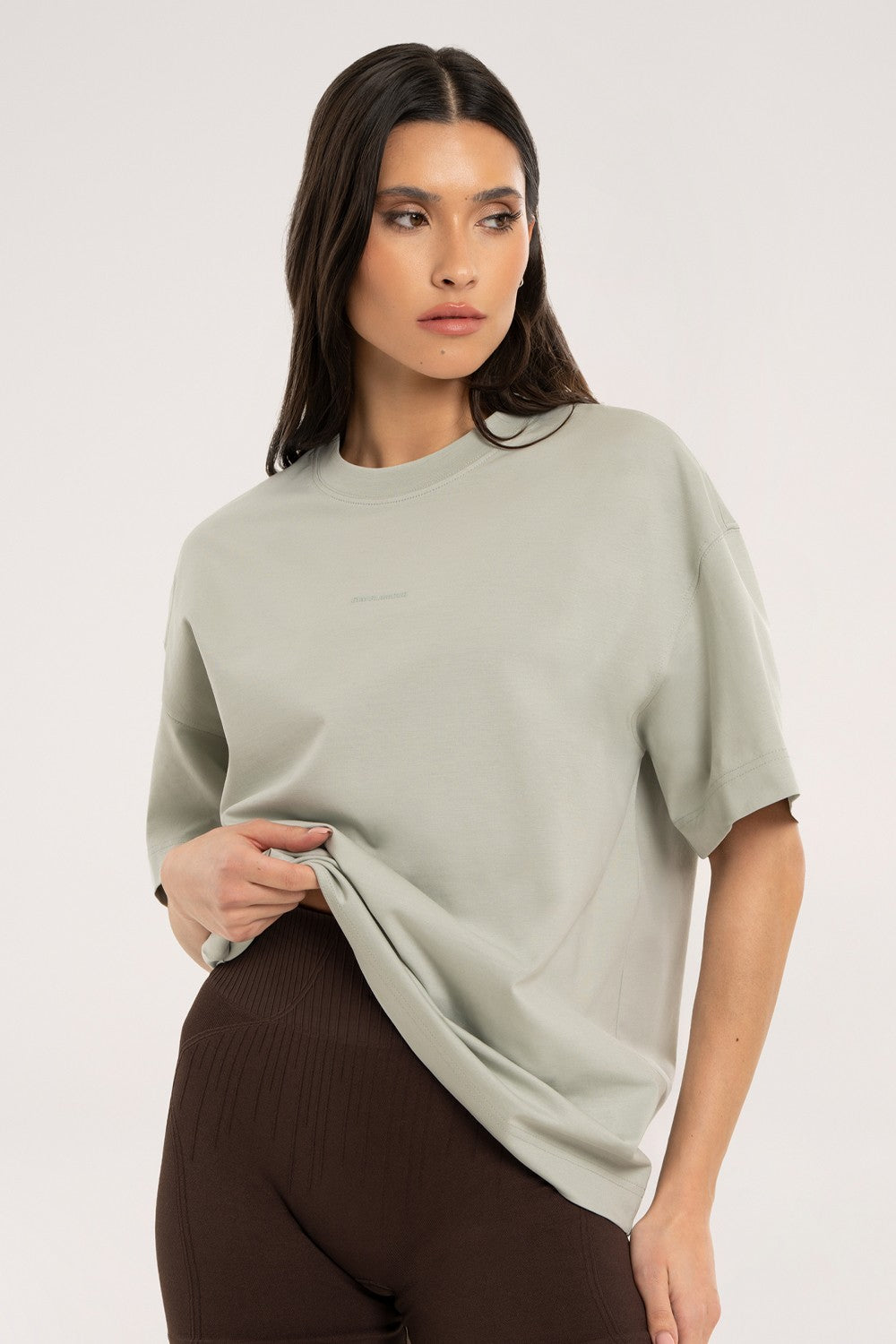 Majica oversize classic olive grey