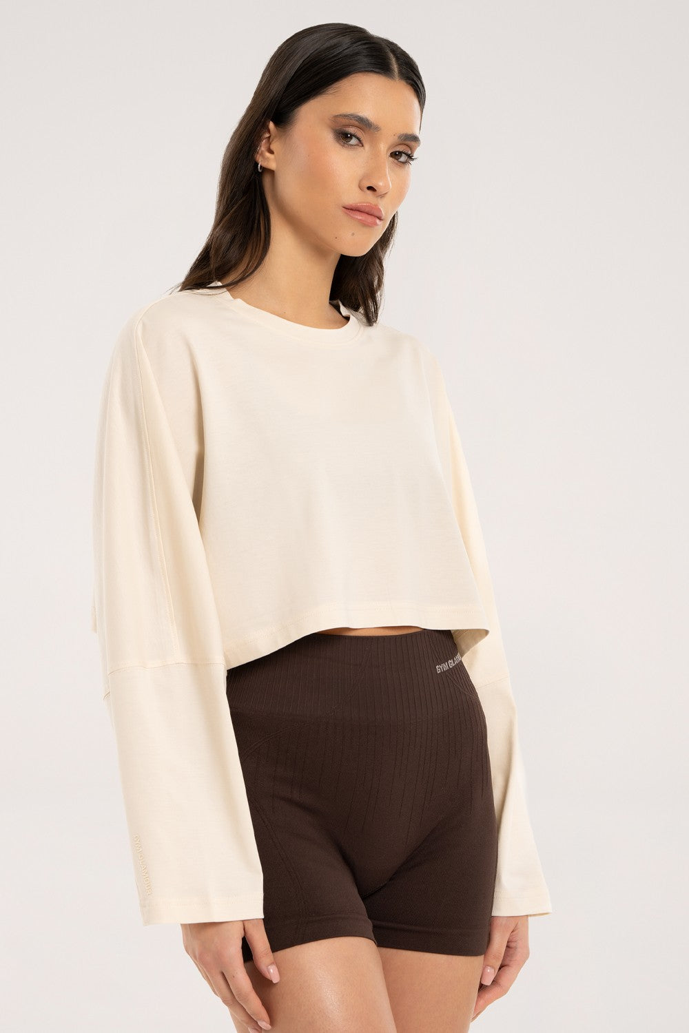 Longsleeve crop cream