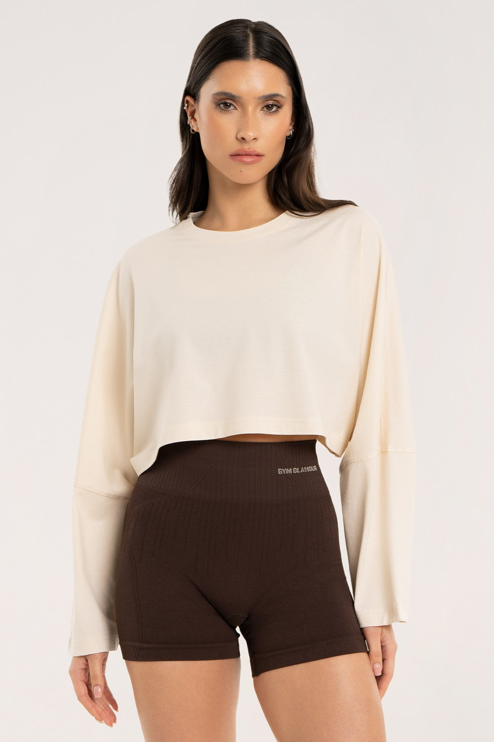 Longsleeve crop cream