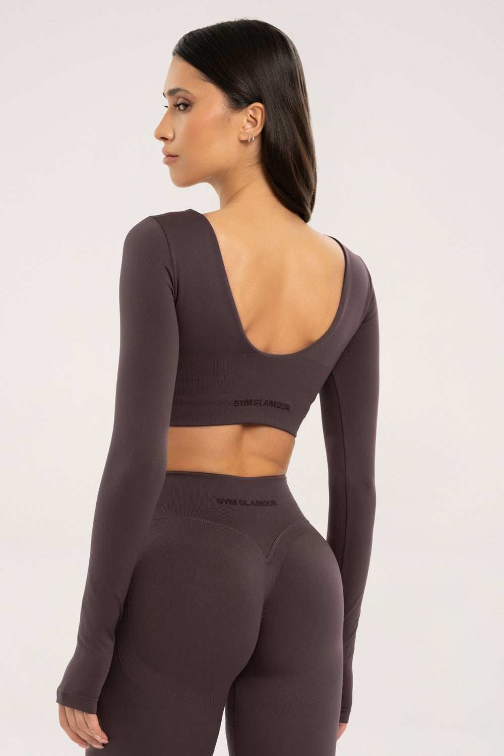 Longsleeve s otvorenim leđima cacao